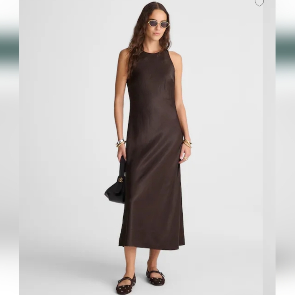 Madewell Sleeveless Maxi Dress NS238 Size 0 NWT $158 Retail Brown